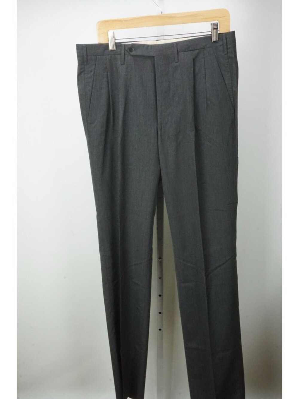 Rota Solid Gray 100% Wool Mens Dress Pants Sz 50 EU BRAND NEW